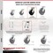 Service Caster 6 Inch Kingpinless Polyolefin Wheel Swivel Caster Set with 2 Brakes SCC SCC-KP30S620-POR-2-SLB-2 - alternate 3